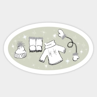 Winter weather snow lover cartoon illustration Sticker